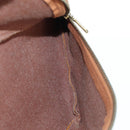 MCM Vicetos Logogram Waist bag PVC Leather Gold Brown Auth am11009A-19