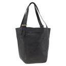 Coach Old Tote Bag Leather Black Gold Auth am11015-1