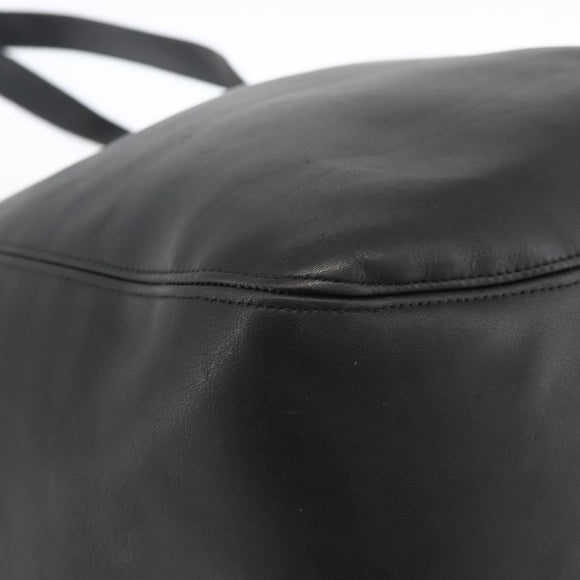 Coach Old Tote Bag Leather Black Gold Auth am11015
