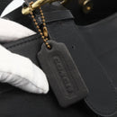 Coach Old Tote Bag Leather Black Gold Auth am11015-14