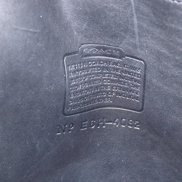 Coach Old Tote Bag Leather Black Gold Auth am11015