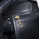 Coach Old Tote Bag Leather Black Gold Auth am11015-16