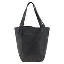 Coach Old Tote Bag Leather Black Gold Auth am11015-2