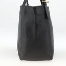 Coach Old Tote Bag Leather Black Gold Auth am11015-4