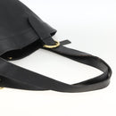 Coach Old Tote Bag Leather Black Gold Auth am11015-7