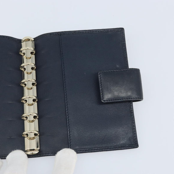 GUCCI Micro GG Guccissima Day Planner Cover Leather Navy 115240 Auth am11017