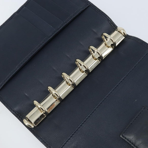 GUCCI Micro GG Guccissima Day Planner Cover Leather Navy 115240 Auth am11017