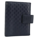 GUCCI Micro GG Guccissima Day Planner Cover Leather Navy 115240 Auth am11017-1