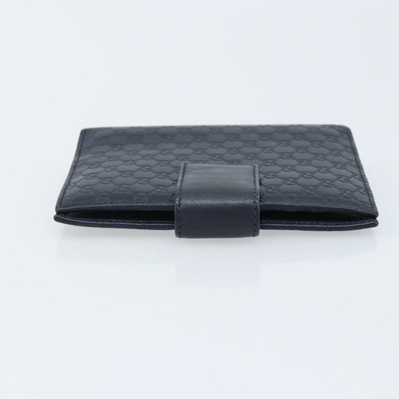 GUCCI Micro GG Guccissima Day Planner Cover Leather Navy 115240 Auth am11017