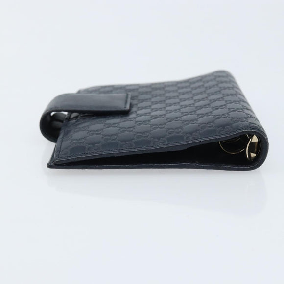 GUCCI Micro GG Guccissima Day Planner Cover Leather Navy 115240 Auth am11017