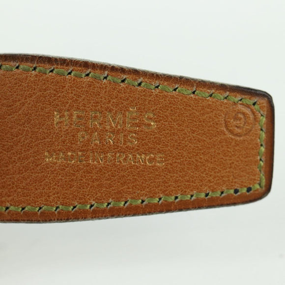 HERMES Constance Riem Leer Vintage 75 cm Marineblauw Auth am11019A