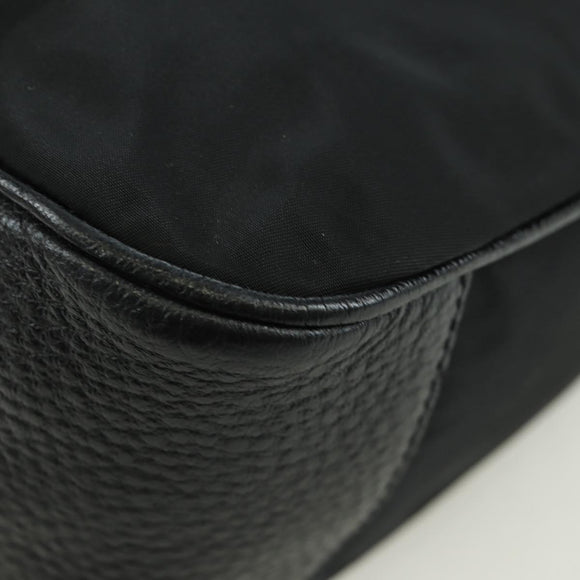 PRADA Hand Bag Nylon Black Silver BR2120 Auth am11021V