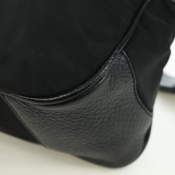 PRADA Hand Bag Nylon Black Silver BR2120 Auth am11021V
