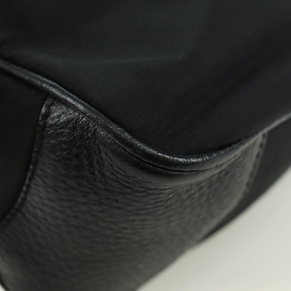 PRADA Hand Bag Nylon Black Silver BR2120 Auth am11021V