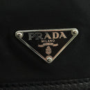 PRADA Hand Bag Nylon Black Silver BR2120 Auth am11021V-19