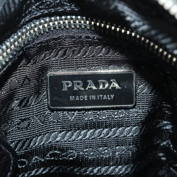 PRADA Hand Bag Nylon Black Silver BR2120 Auth am11021V