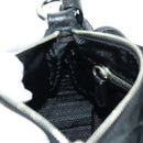 PRADA Hand Bag Nylon Black Silver BR2120 Auth am11021V-22
