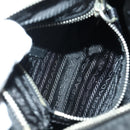 PRADA Hand Bag Nylon Black Silver BR2120 Auth am11021V-25