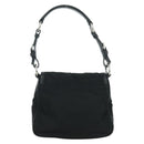 PRADA Hand Bag Nylon Black Silver BR2120 Auth am11021V-2