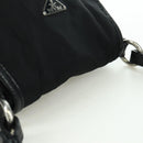 PRADA Hand Bag Nylon Black Silver BR2120 Auth am11021V-6