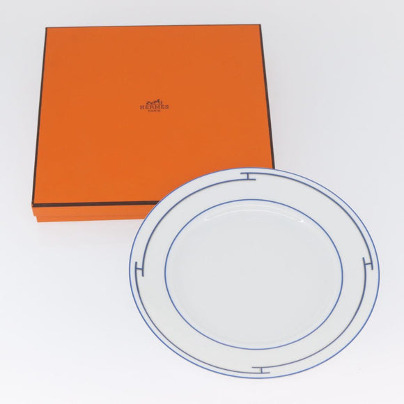 HERMES Rhythm Plate Pottery White Auth am11022M
