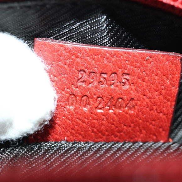 GUCCI GG Canvas Pouch Red 29595 Auth am11024V