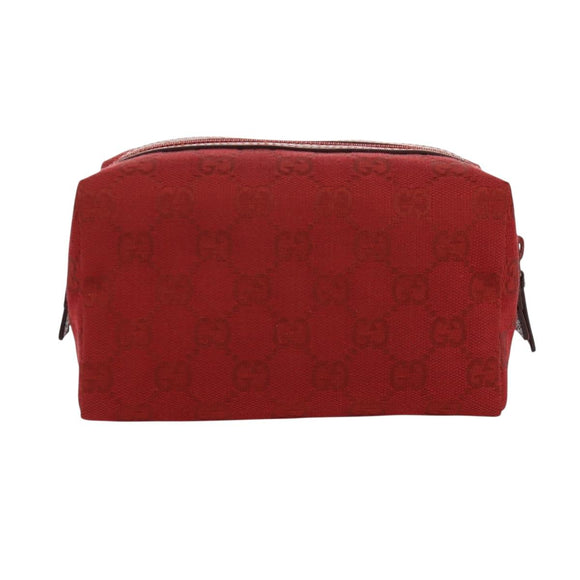 GUCCI GG Canvas Pouch Red 29595 Auth am11024V
