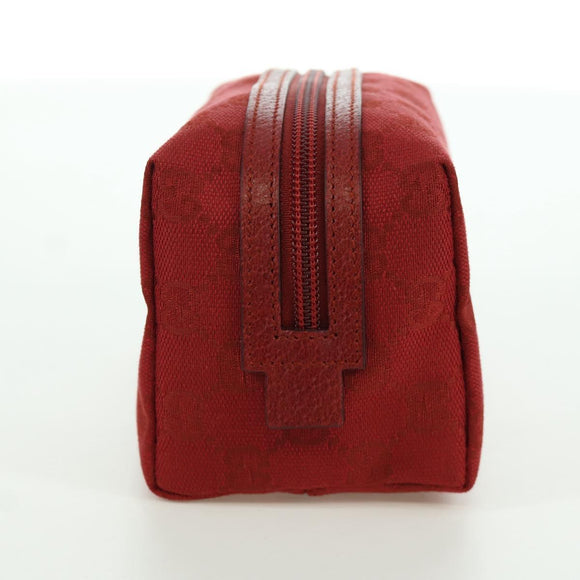 GUCCI GG Canvas Pouch Red 29595 Auth am11024V