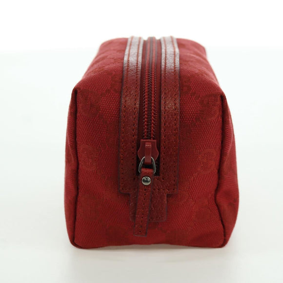 GUCCI GG Canvas Pouch Red 29595 Auth am11024V