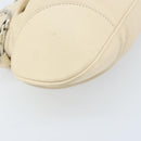 Salvatore Ferragamo Gancini Marissa Bag Leather White Silver Auth am11025-11