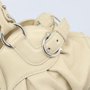 Salvatore Ferragamo Gancini Marissa Bag Leather White Silver Auth am11025-14