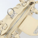 Salvatore Ferragamo Gancini Marissa Bag Leather White Silver Auth am11025-16