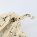 Salvatore Ferragamo Gancini Marissa Bag Leather White Silver Auth am11025-17