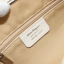 Salvatore Ferragamo Gancini Marissa Bag Leather White Silver Auth am11025-18