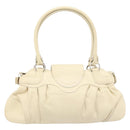 Salvatore Ferragamo Gancini Marissa Bag Leather White Silver Auth am11025-3