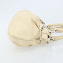 Salvatore Ferragamo Gancini Marissa Bag Leather White Silver Auth am11025-4