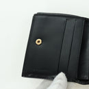 CELINE Macadam Canvas Trifold Wallet PVC Leather Black Gold Auth am11034V-15