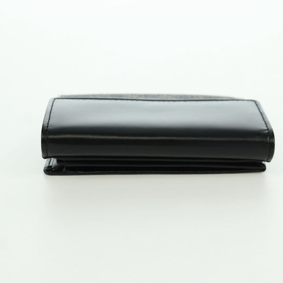 CELINE Macadam Canvas Trifold Wallet PVC Leather Black Gold Auth am11034V
