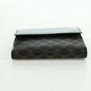 CELINE Macadam Canvas Trifold Wallet PVC Leather Black Gold Auth am11034V-7