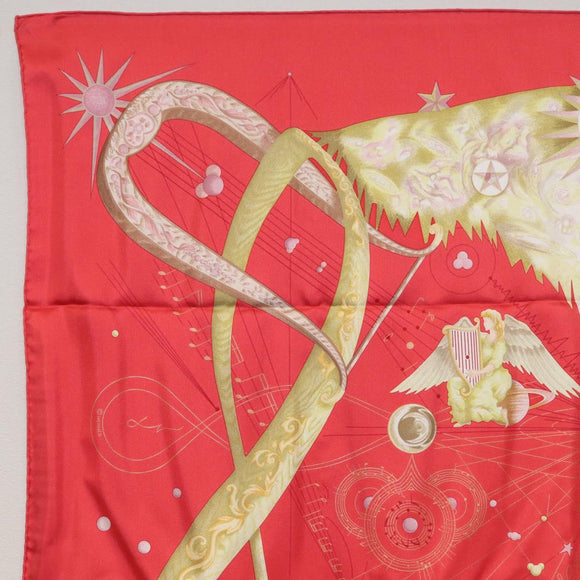 HERMES Seidentuch Carre 90 „QUINTESSENCE“ Rot Auth am11039V