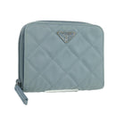 PRADA Round Compact Wallet Wallet Nylon Light Blue 1ML605 Auth am11040V-1