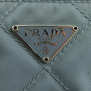 PRADA Round Compact Wallet Wallet Nylon Light Blue 1ML605 Auth am11040V-17