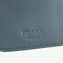 PRADA Round Compact Wallet Wallet Nylon Light Blue 1ML605 Auth am11040V-21