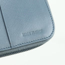 PRADA Round Compact Wallet Wallet Nylon Light Blue 1ML605 Auth am11040V-22