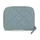 PRADA Round Compact Wallet Wallet Nylon Light Blue 1ML605 Auth am11040V-2