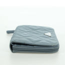 PRADA Round Compact Wallet Wallet Nylon Light Blue 1ML605 Auth am11040V-4