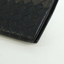 BOTTEGA VENETA INTRECCIATO Long Wallet Leather Navy Gray Ivory Auth am11043A-16
