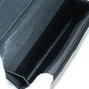 BOTTEGA VENETA INTRECCIATO Long Wallet Leather Navy Gray Ivory Auth am11043A-22