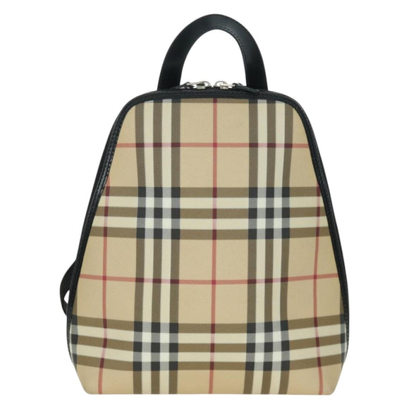BURBERRY Nova Check Rucksack PVC Beige Auth am11045V