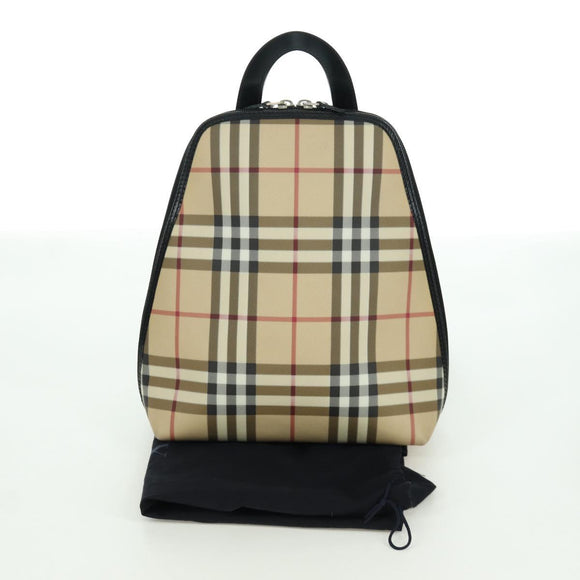 BURBERRY Nova Check Rucksack PVC Beige Auth am11045V